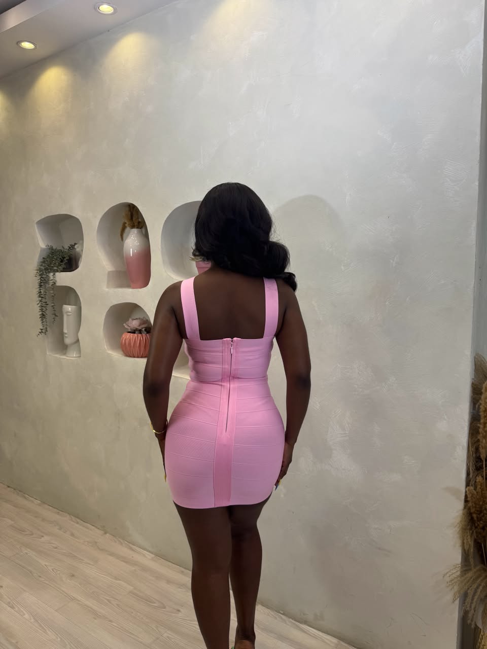 Pink Elan Bandage Mini Dress
