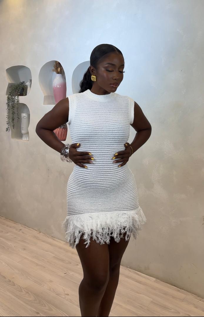 Frost Fringe Mini Dress