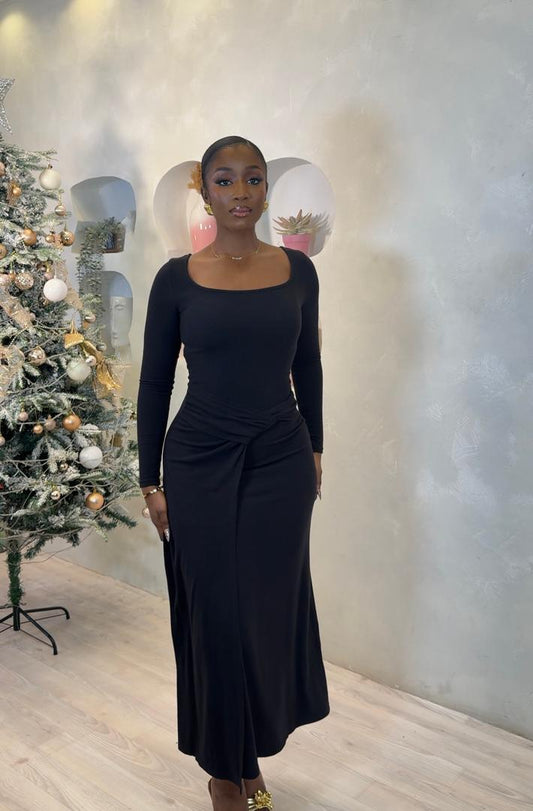 The Soft Twist Midi Dress