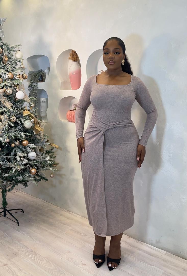 The Soft Twist Midi Dress