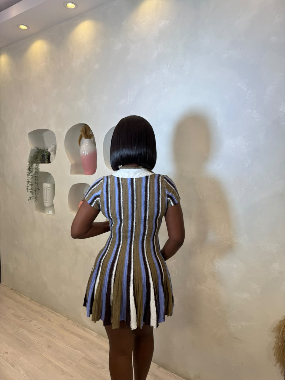 Knit Polo Mini Dress