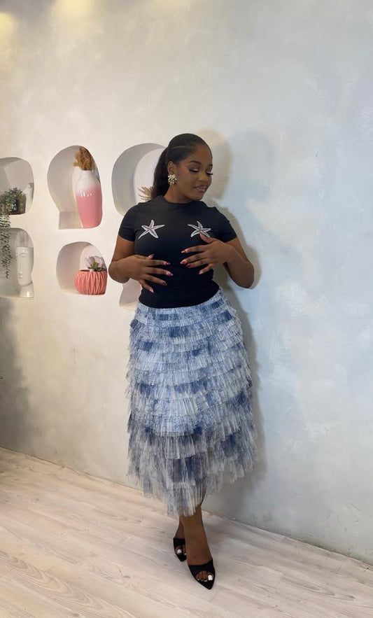 The Dream Layered Midi Skirt