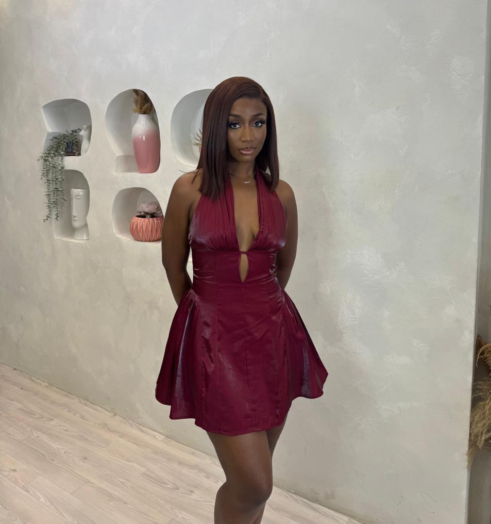 The Luna Halter Mini Dress