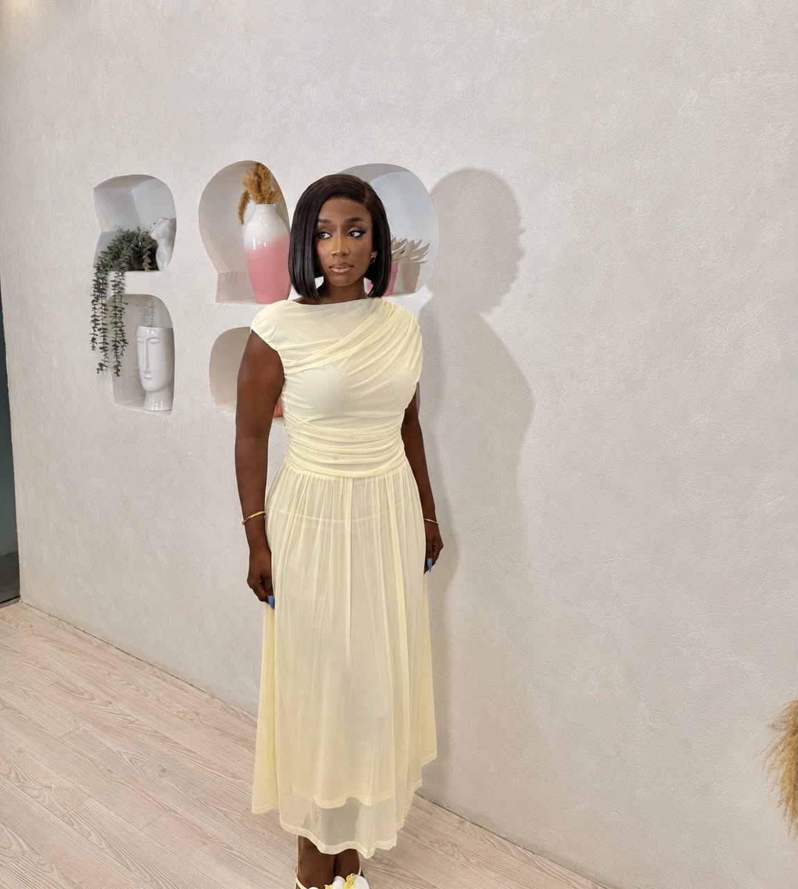 Sunlit Mesh Dress