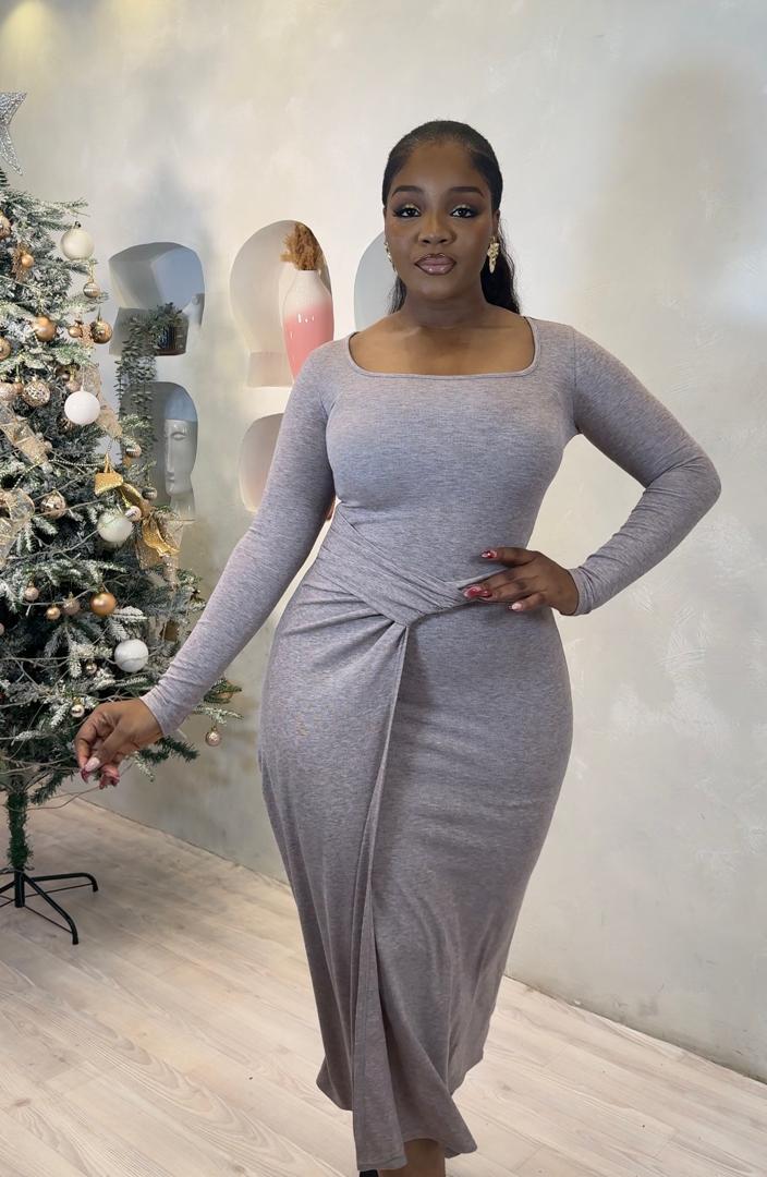 The Soft Twist Midi Dress