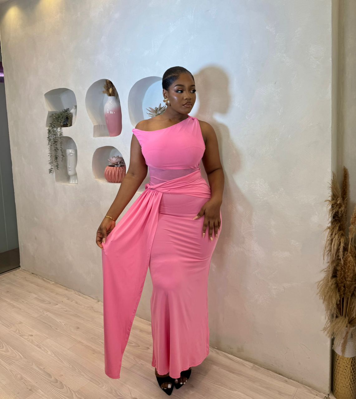 The Rosé Goddess Maxi Dress