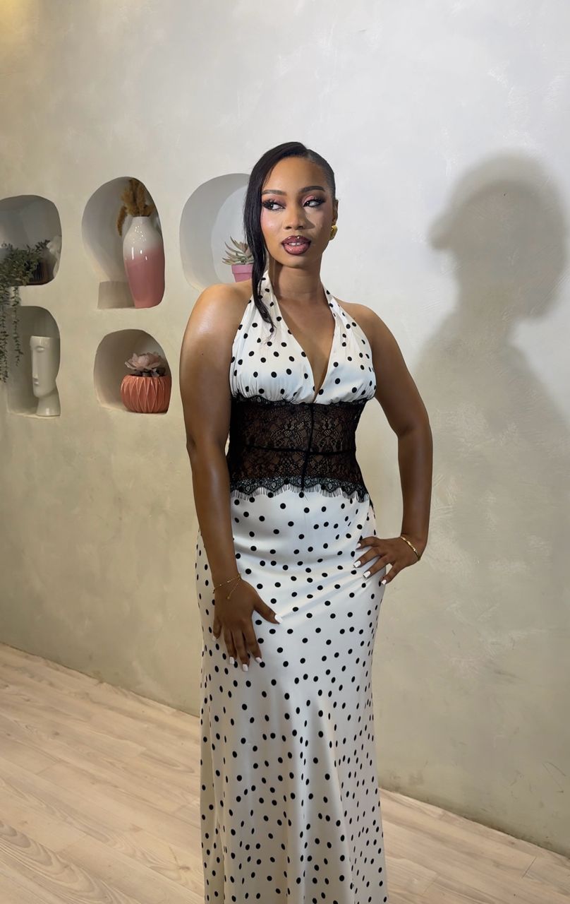 Polka Pearl Maxi Dress